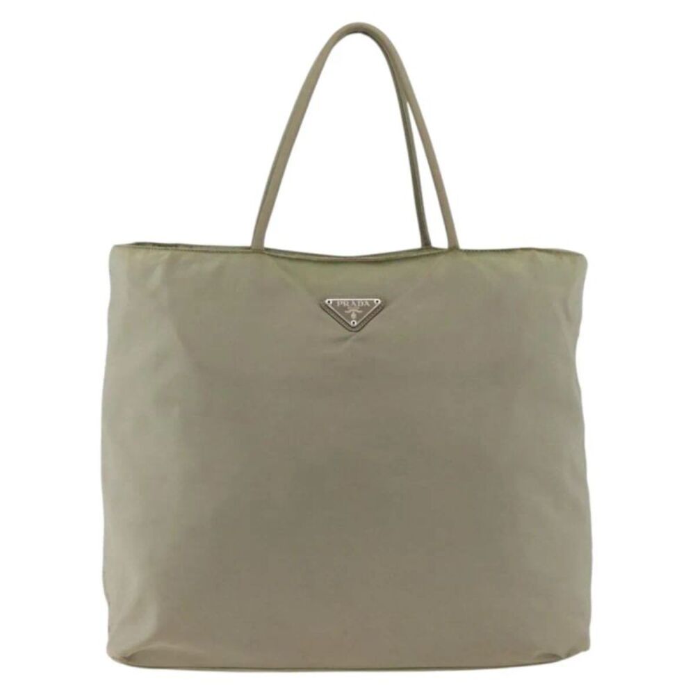 Prada Vintage Tote Tessuto Beige Nylon Tote Bag Bag